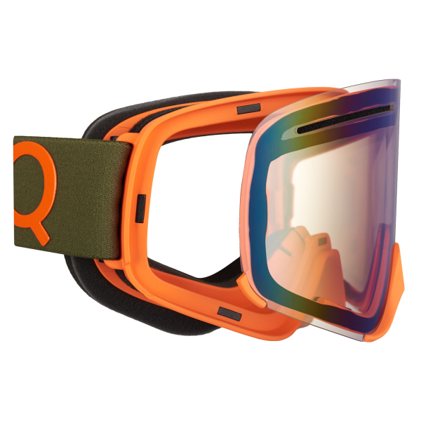 AMOQ Vision Vent+ Magnetic Goggles Military Green/Orange - Gold Mirror-1