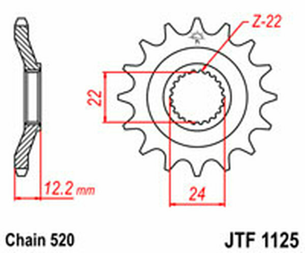 JT SPROCKETS Front Sprocket Natural -0