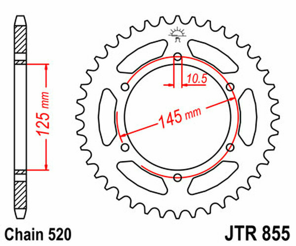 JT SPROCKETS Induction Hardened Black Zinc Finish Rear Sprocket Black, Zinc -3eaed75e2007fdb5e59c8c69e1bdef55.webp