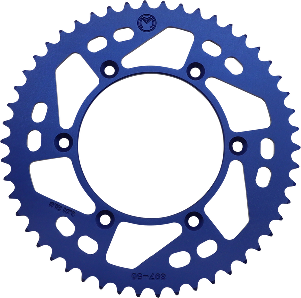 MOOSE RACING Rear Aluminum Sprocket Blue -0