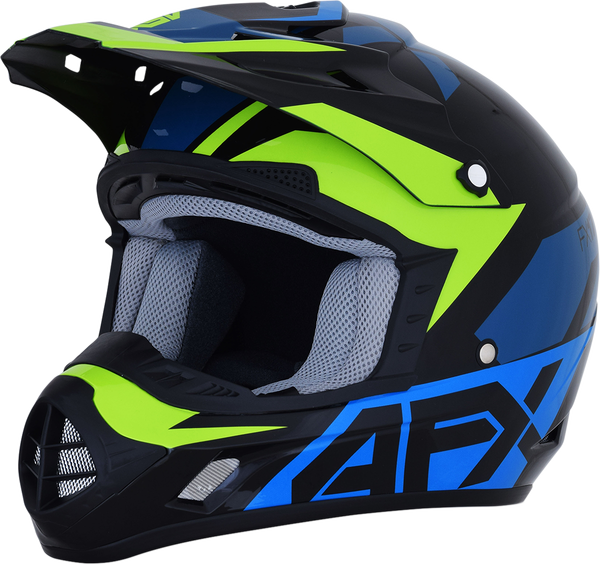 Casca AFX FX-17 Aced Black/Blue/Fluorescent Green-7