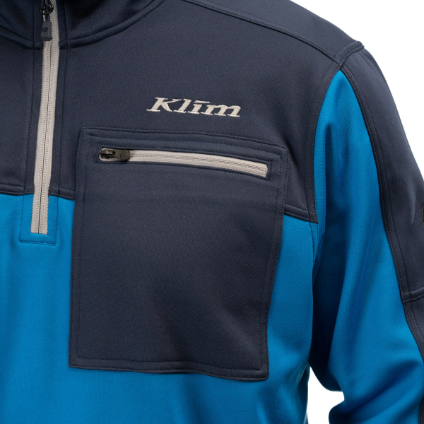 Pulover Klim Glacier 1/4 Zip Mid Layer Black-4