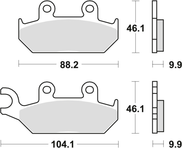 Placute frana fata TRW Organice YAMAHA XT 600 '90-'03/XTZ 660 '91-'99