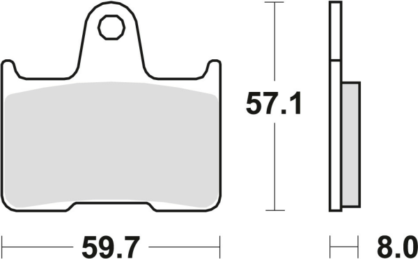 Placute frana spate TRW Sinterizate STREET VT 750 '10-'15 /CB 1300 '98-'02 /CB 1300 X4 '97-'99/KAWASAKI ZX7RR '96-'99