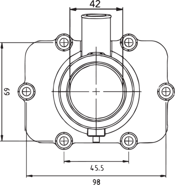 Carburetor Mounting Flange Black-0