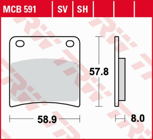 Placute frana spate TRW Sinterizate STREET SUZUKI VX 800 '90 -'95/ GSX 1100G '91 -'93