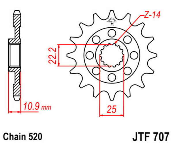 JT SPROCKETS Front Sprocket Natural -0