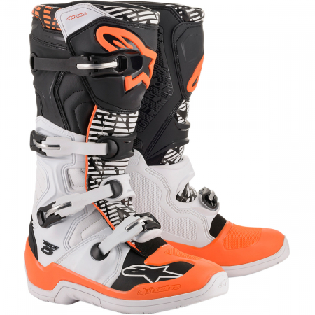 Cizme Alpinestars Tech 5 White/Black/Orange Fluo