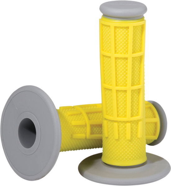 MOOSE RACING Comp Diamond Half Waffle Grips Yellow -0