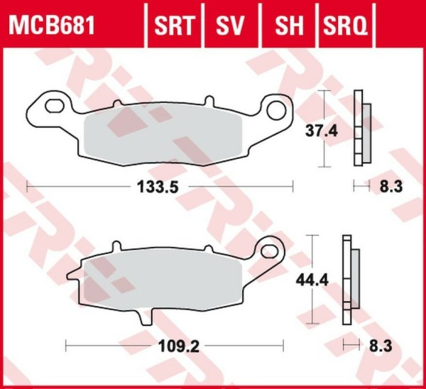 Placute frana fata TRW Sinterizate STREET KAWASAKI ZR-7 '99 -'04/VN 800 DRIFTER '99 -'03/VN 1500 DRIFFTER / CLASSIC '99 -'04/SUZUKI GSF 600/650 BANDIT '00 -'06/DL 650 V-STROM '04 -/SV 650 '03 -/GSR 750 '11 -'16