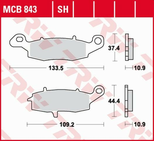 Placute frana spate TRW Sinterizate STREET KAWASAKI VN 900 '06-'17/VN 1500 '98-'03/VN 1600 '03-'08/VN 1700 '09-'17/VN 2000 '04-'10/SUZUKI VZ 1500 '09-'13/ VL 1500 '13 -'17/VZ 1600 '04-'05