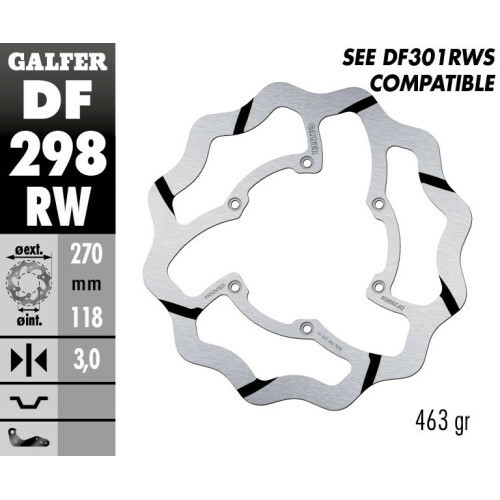 Disc frana fata Yamaha WR 450 F Galfer Grooved