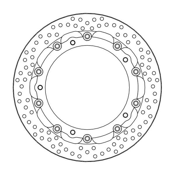 Halo Series Floating Racing Rotor Black, Stainless Steel