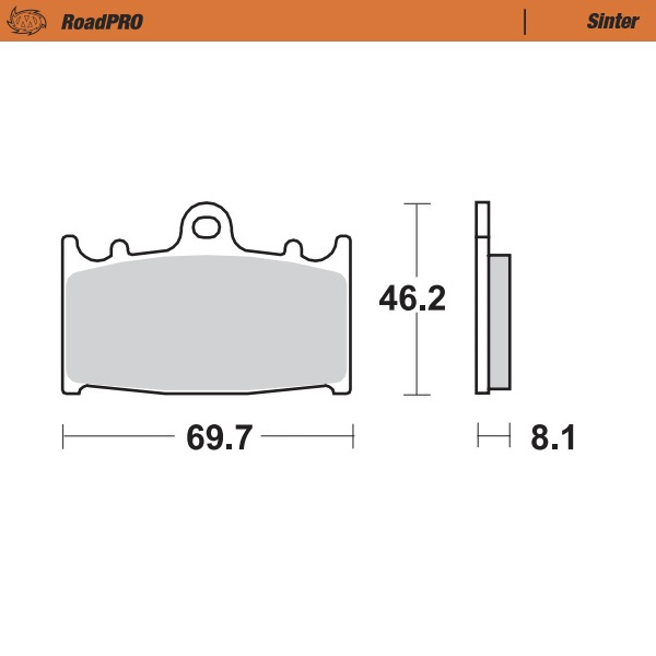 Roadpro Sinder Brake Pad Front