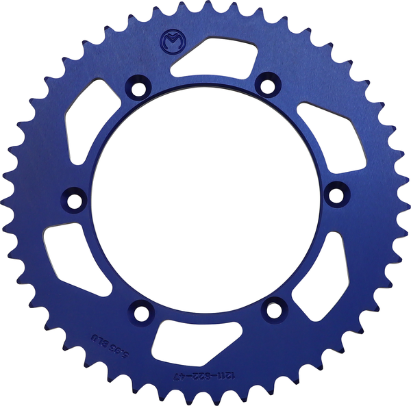 MOOSE RACING Rear Aluminum Sprocket Blue -0