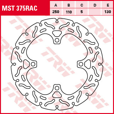 Disc frana spate TRW KAWASAKI Z 750 '11-'14/Z 800 / E VERSION '13-'16/Z 1000 / SX '07-'17