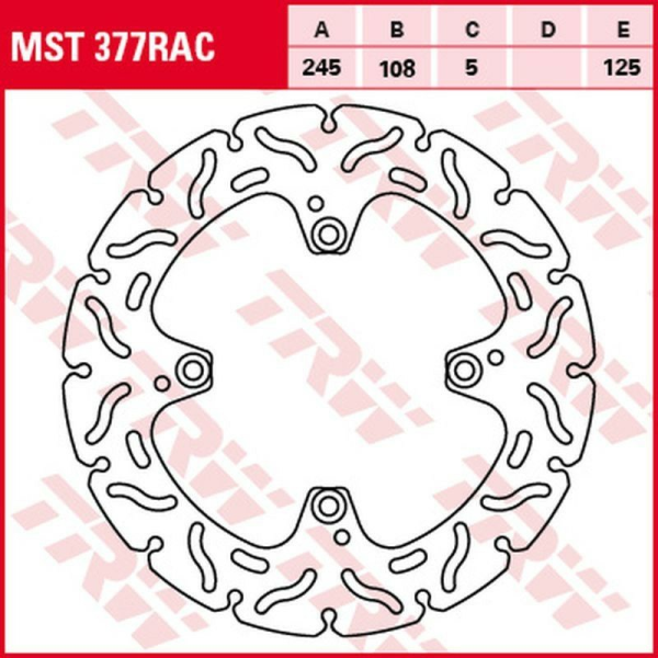 Disc frana spate TRW DUCATI HYPERMOTARD 796 '10 -'12/MONSTER 800 '05 -'07/848 EVO '10 -'13/MONSTER 996 '04 -'06/MONSTER 1000 '06 -'08/MULTISTRADA DS 1000 '03 -'06/ HYPERMOTARD 1100 '05 -'12/MULTISTRADA 1100 '07 -'09