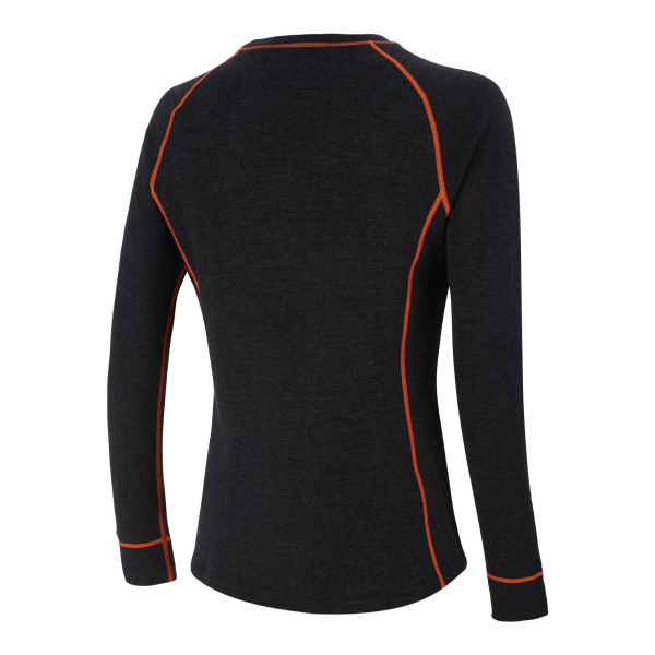 AMOQ 100% Merino Base Layer Jersey Gray/Orange S-2