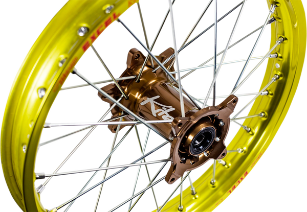 Elite Mx-en Wheel, Silver Spokes Gold-0