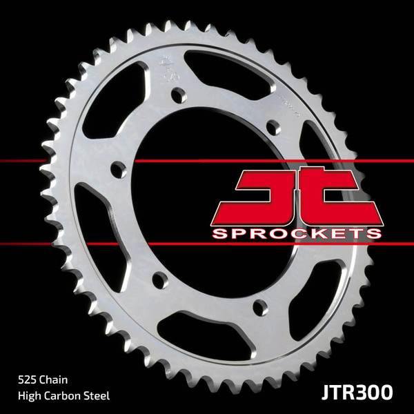 JT SPROCKETS Induction Hardened Black Zinc Finish Rear Sprocket Black, Zinc -0