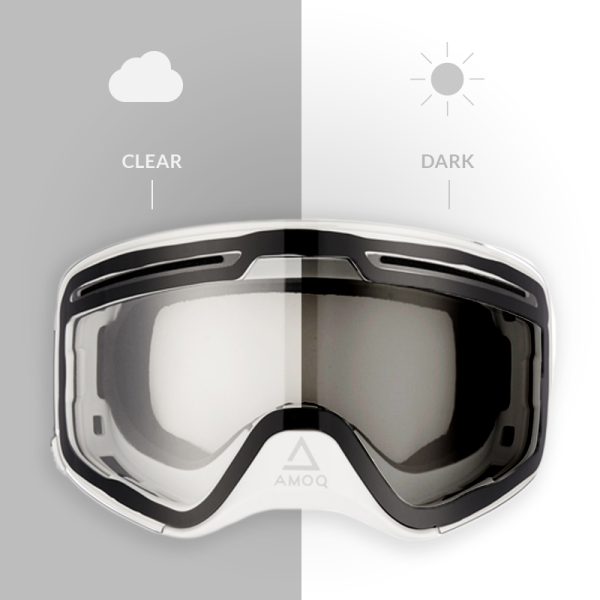 AMOQ Vision Vent+ Magnetic Goggles Black-White Light Sensitive - Clear (Photocro-0