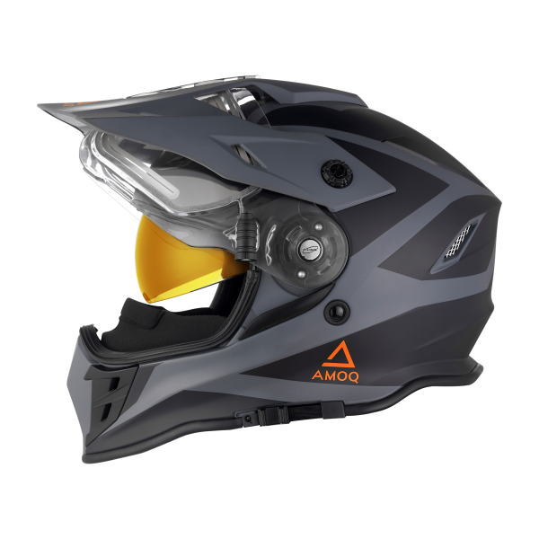 AMOQ Adaptor Helmet Electric Visor Black/Grey/Orange XS-0