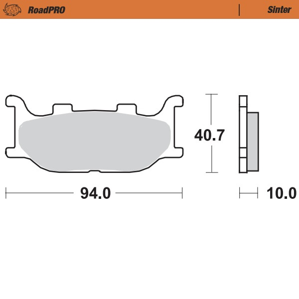 Roadpro Sinder Brake Pad Front