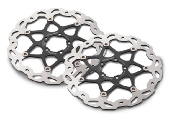 Wave brake disc set