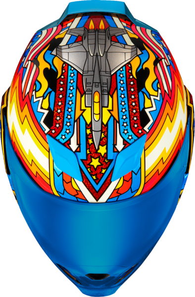 Casca Icon Airflite Fly Boy Red/Yellow/Blue-14