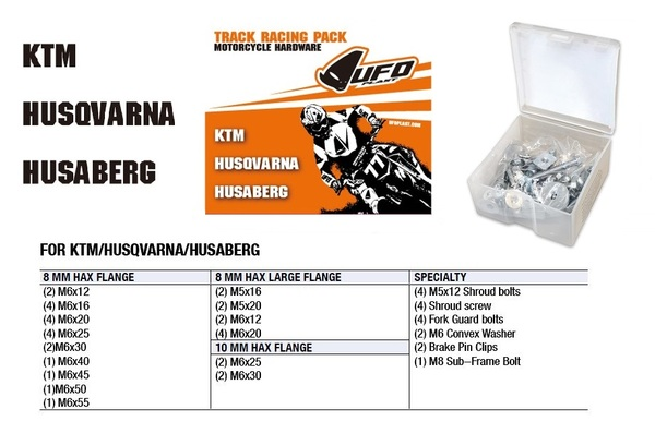 Track Racing Pack Hardware Sets - Ktm/ Husqvarna/ Husaberg Steel