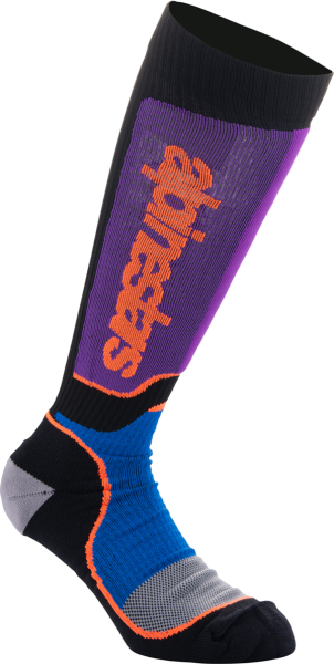 Sosete Copii Alpinestars Mx Plus Black/Purple/Blue