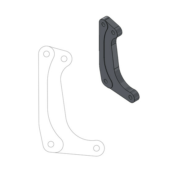 Supermoto Racing Rotor Adapter Bracket Black