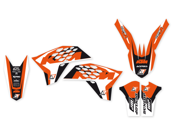 Dream 4 Graphics Kit Black, Orange, White-0