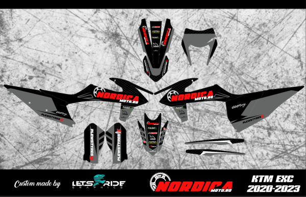 Kit stickere KTM EXC 2020-2023 Nordicamoto