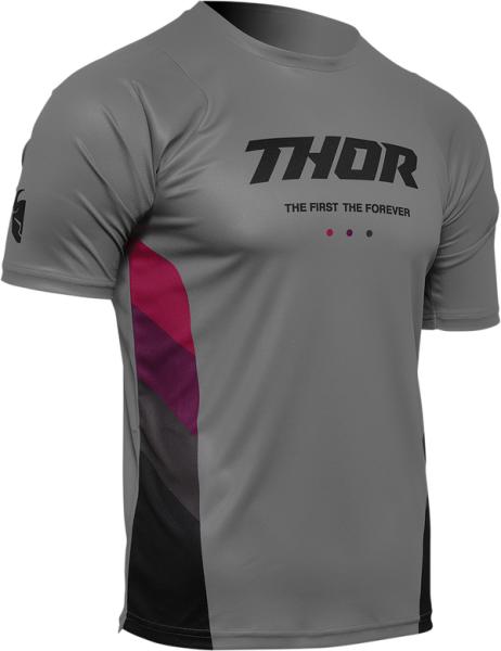 Tricou MTB Thor Assist React Gray/Purple-1