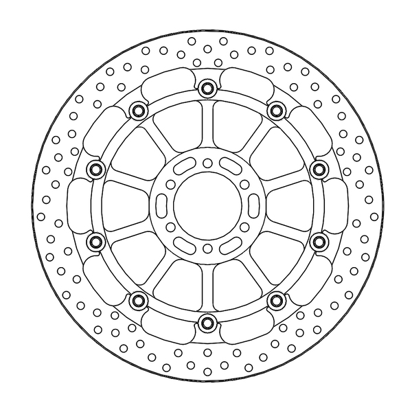 Halo Series T-floater Brake Rotor Black, Stainless Steel