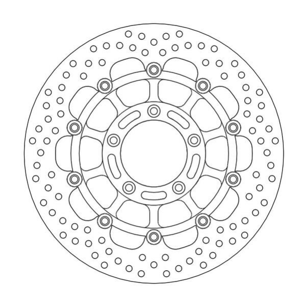 Halo Series Floating Rotor Black, Stainless Steel