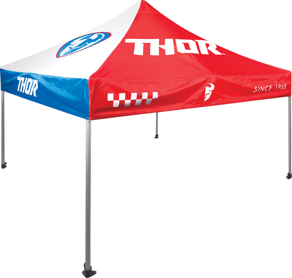 Cort Thor Track Canopy 3m x 3m Blue/Red/White-1