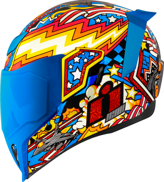 Casca Icon Airflite Fly Boy Red/Yellow/Blue-7