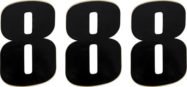 MOOSE RACING Vinyl Race Numbers Black -0