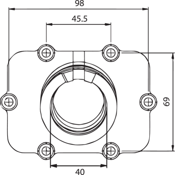 Carburetor Mounting Flange Black-0