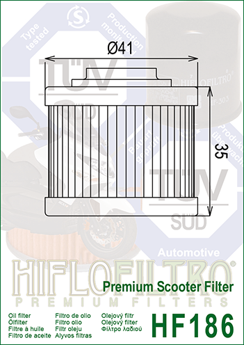 Filtru ulei APRILIA 125 SCARABEO Hiflofiltro HF186-0