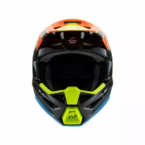 Alpinestars Youth S-m3 Fray Helmet Black, Blue, Orange, Yellow -2