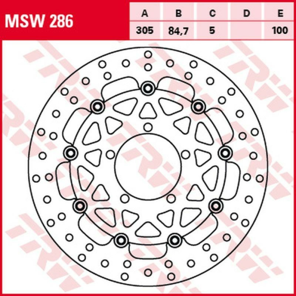 Disc frana fata TRW TRIUMPH TIGER 800 '11 -/SPEED TWIN 1200 '19 -/TIGER EXPLORER 1200 '12 -