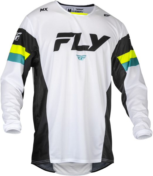 Tricou MX Fly Kinetic 535 Alb/Negru/Fluo Galben