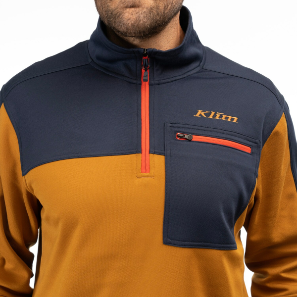 Pulover Klim Glacier 1/4 Zip Mid Layer Black-7