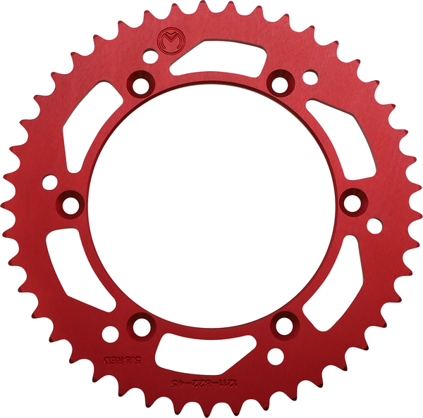 MOOSE RACING Rear Aluminum Sprocket Red -0