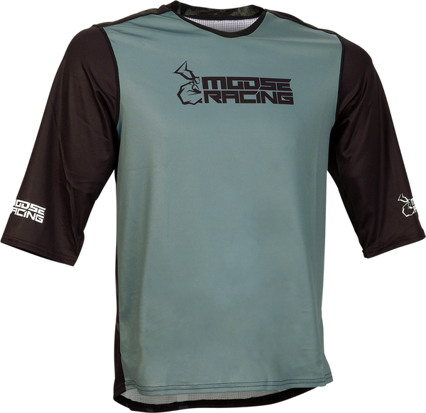 Tricou Moose Racing MTB 3/4 Green/Black-4