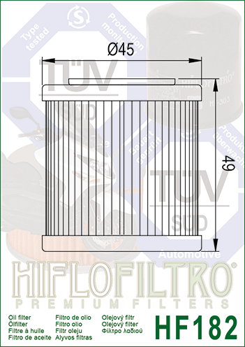 Filtru ulei PIAGGIO 350 BEVERLY Hiflofiltro HF182-0