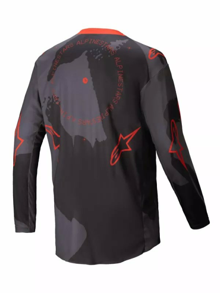 Alpinestars Racer Hollow Jersey Camo, Gray, Orange -0